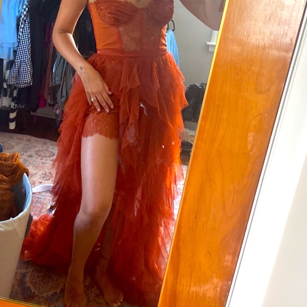 For Love & Lemons X Revolve bustier gown